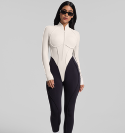 Two-Tone Full-Length Catsuit