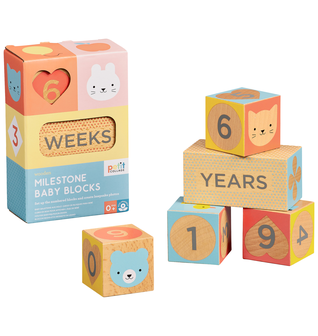 Petit Collage Baby Milestone Blocks
