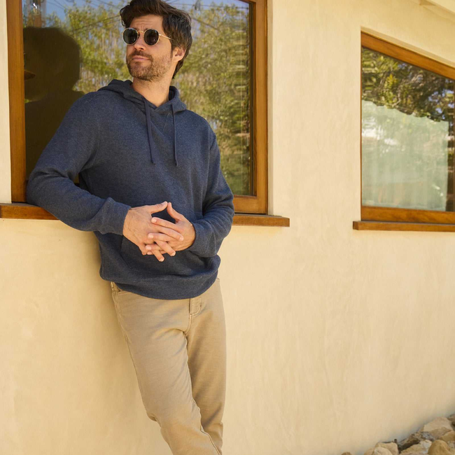 Justin Cashmist Fleece Hoodie - Navy Heather-gallery-44122749600002