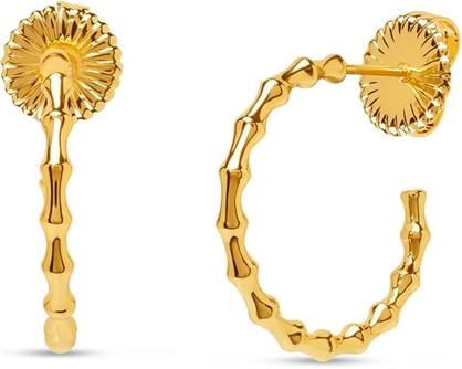 Bruno Magli Womens Giulia Gold Hoop Earrings