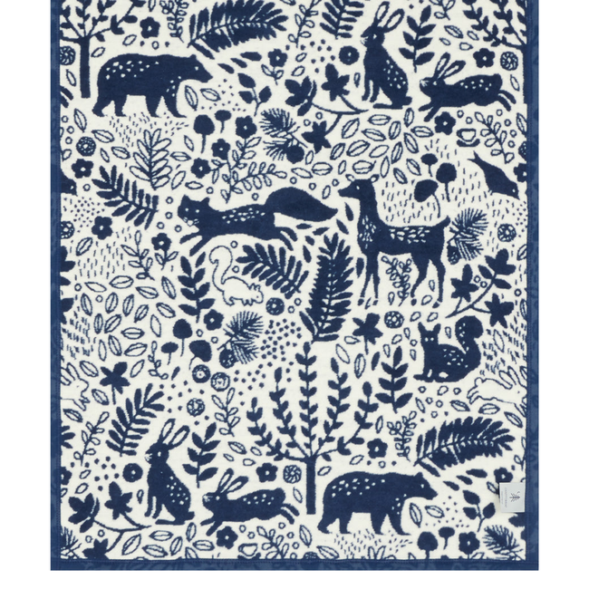 Whimsical Woods Navy Mini Blanket-gallery-32319394742445