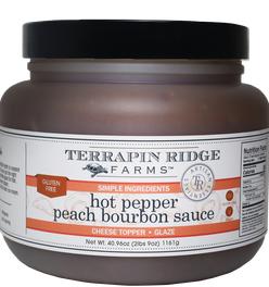 Hot Pepper Peach Bourbon Sauce - Quart