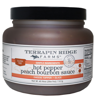 Hot Pepper Peach Bourbon Sauce - Quart