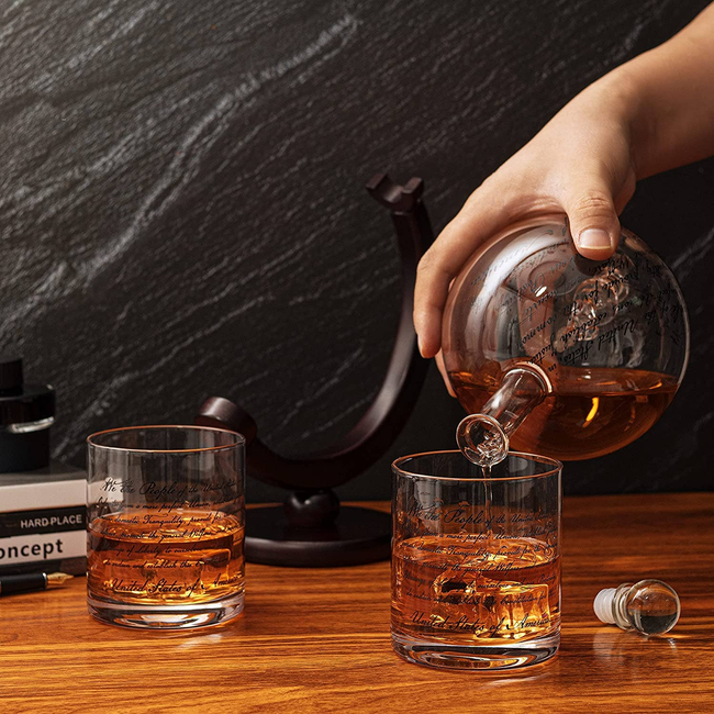 Attorney Whiskey Decanter Set - 850ml with 2 Glasses-gallery-32539905130562