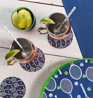 Tennis Round Coaster - Set of 4
