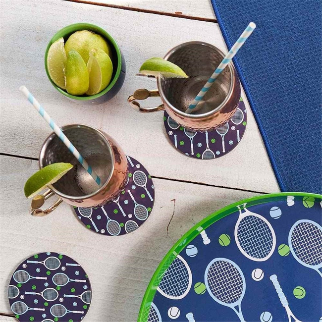 Tennis Round Coaster - Set of 4-gallery-32767369838679