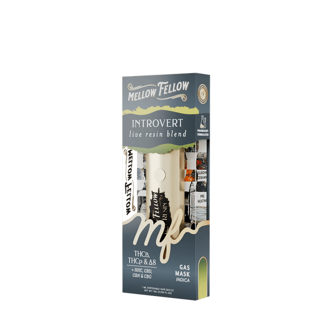 Introvert Blend - Live Resin 1ml Disposable Vape - Gas Mask (Indica)-gallery-37327697084622