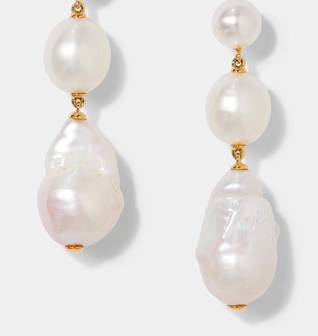 LONDON TRIPLE PEARL DROP EARRINGS