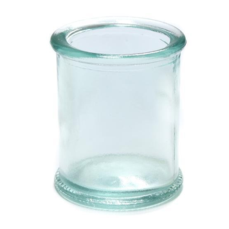 Spanish Glass Votive & Tea Light Candle Holder - 100% Recycled Glass - 4oz