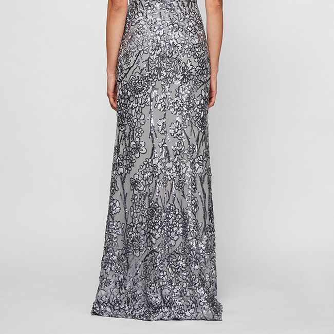 Caroline Flutter Sleeve Sequin Gown-gallery-42510672822528