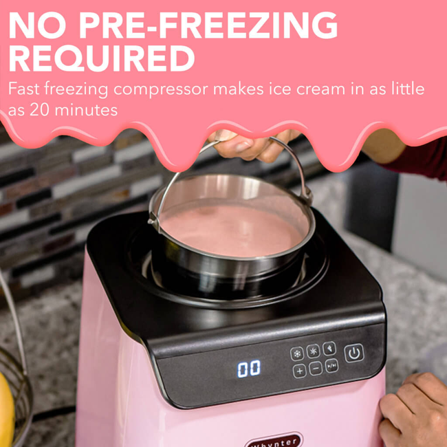 Whynter ICM‑128BPS Upright Automatic Ice Cream Maker 1.28  Qt  Pink Edition-gallery-47953908171000
