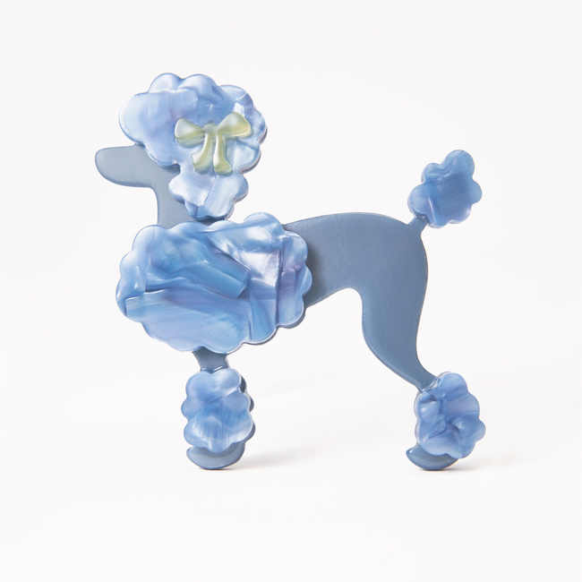 Hazel the Blue Poodle Hair Clip-gallery-29301267890370