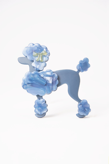 Hazel the Blue Poodle Hair Clip