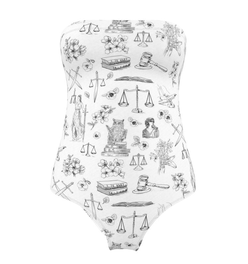 Courtroom Botanica Strapless Swimsuit
