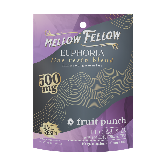 Euphoria Blend Live Resin M-Fusions Edibles Fruit Punch 500mg-gallery-36335897837774