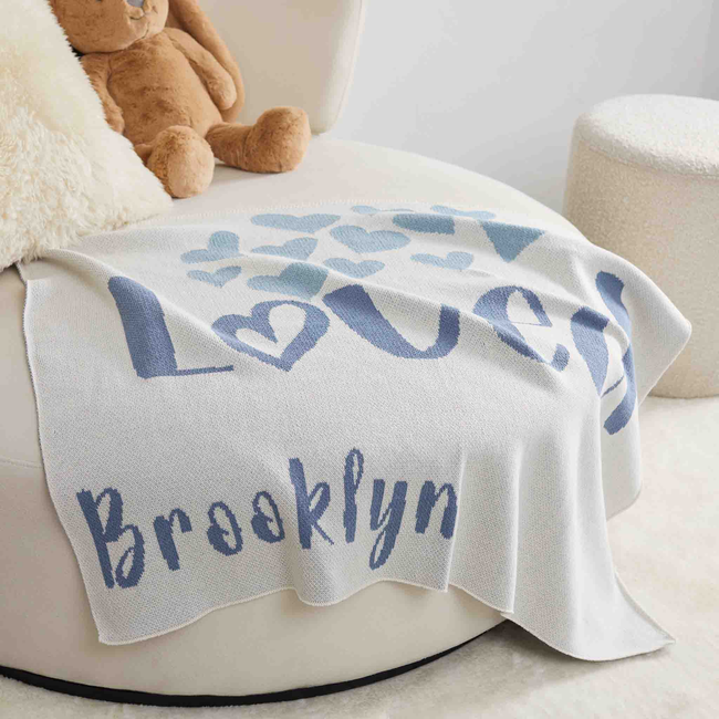 Baby Loved Personalized Blanket-gallery-47084072468771