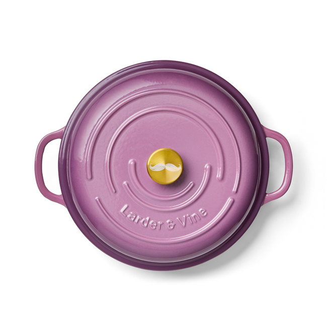 Chef Joe Sasto's Exclusive Enameled Cast Iron Round Braiser | 3.6QT/3.4L-gallery-54347960451444