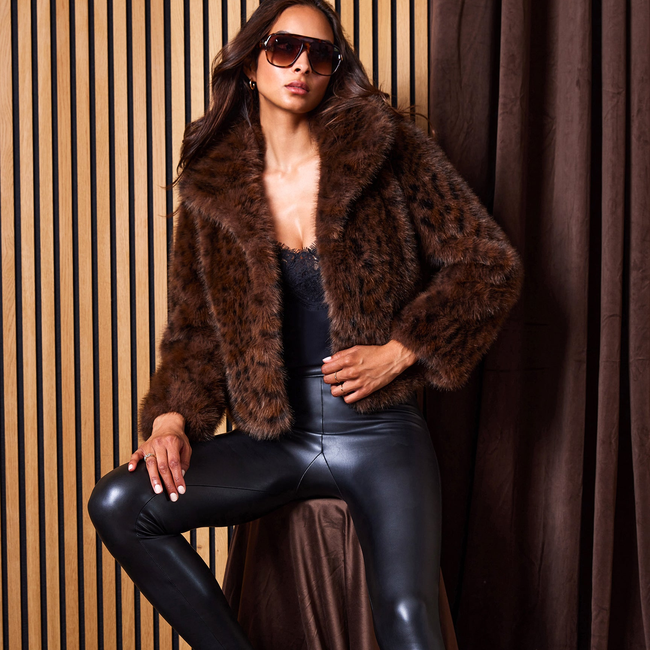 Lexy Leopard Faux Fur Jacket-gallery-45054512300282