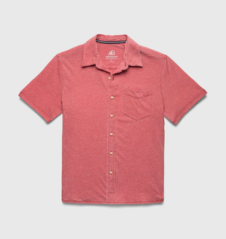 Tony Burnout Knit Shirt - Mineral Red