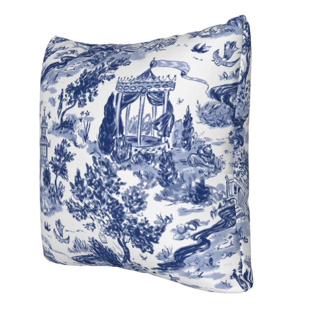 Summer House: Navy - Luxury Outdoor Pillow by SmithHönig-gallery-33094115491953
