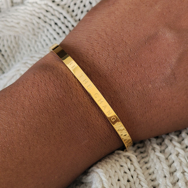 "BE THE CHANGE" Cuff-gallery-42472512094458