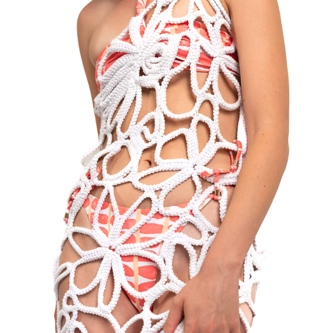 Hand-Woven Triple-Wound Cover Up | Ivory-gallery-40467463340189