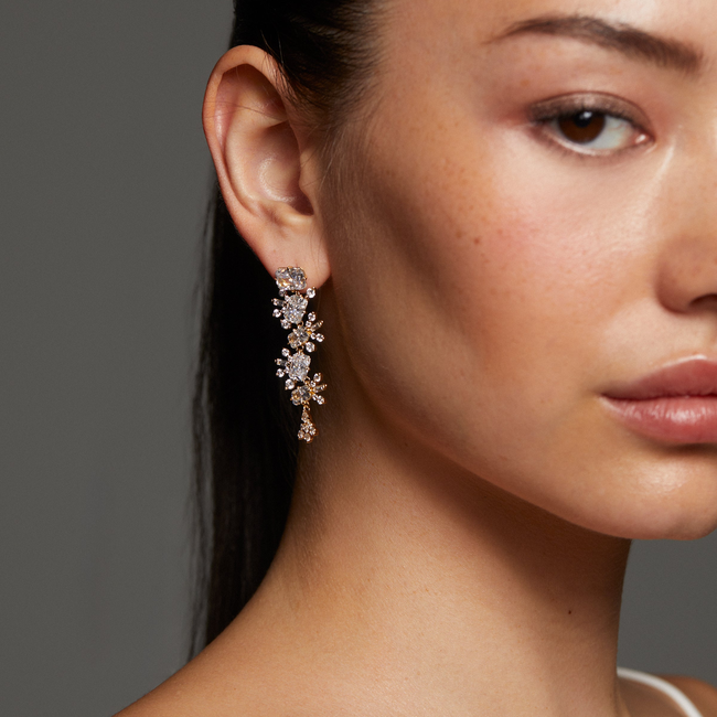 STELLAR CASCADE CZ LINEAR EARRINGS-gallery-48486087655683