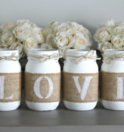 Pure White Valentine's Day Home Decor - One Sided