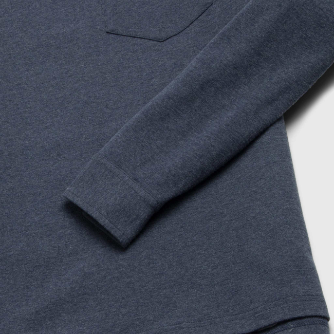 Cary Fleece Polo - Navy Heather-gallery-44013881360642