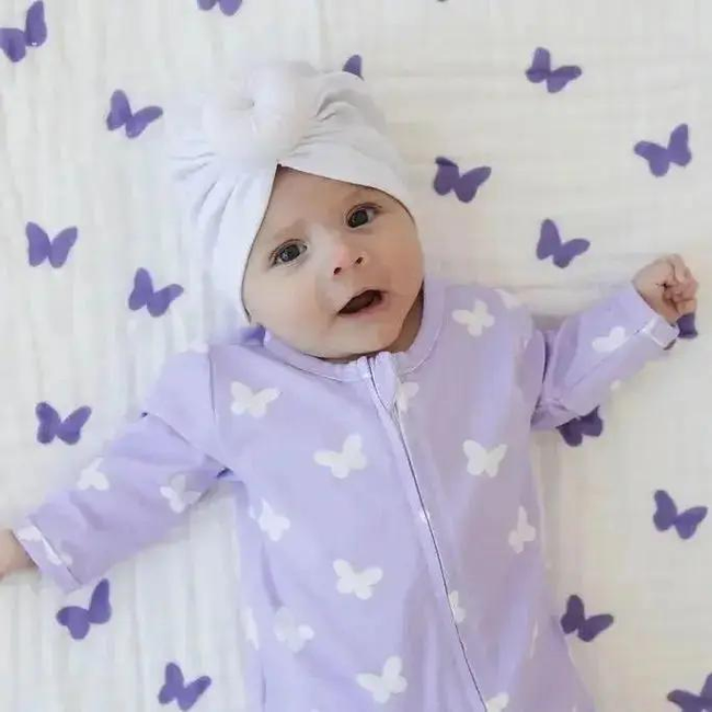 Lavender Solid + Lilac Flutter Blanket Bundle-gallery-46578510397673