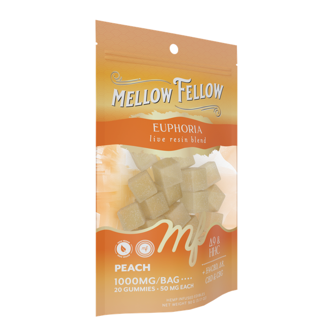 Euphoria Blend - Live Resin M-Fusions Edibles - Peach 1000mg-gallery-37570508816590