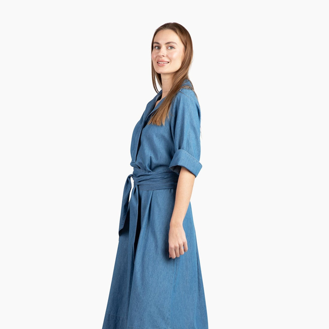 Weekender Belted Caftan - Chambray-gallery-51835078312224