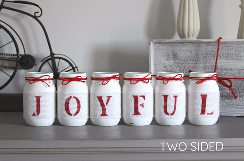 Rustic Christmas Home Decor | Joyful Table Decor - Two Sided