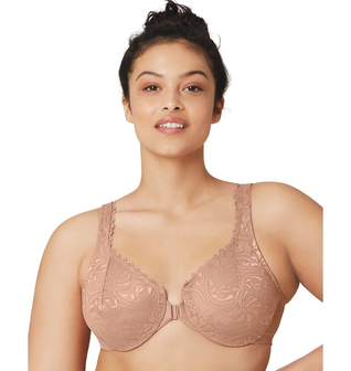 WonderWire Front-Closure Stretch Lace Bra