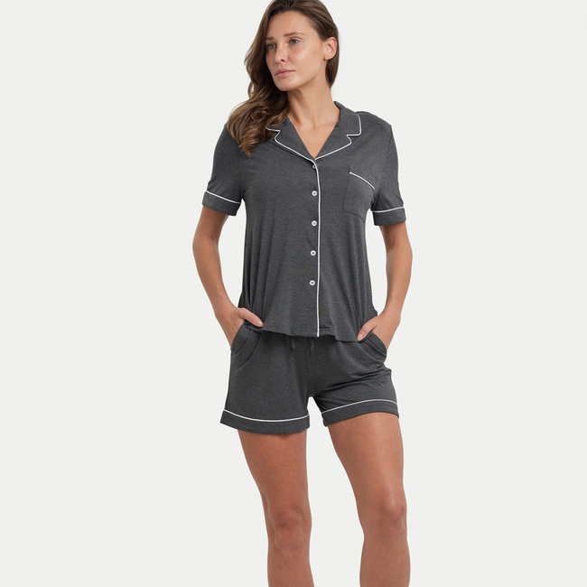 Short Sleeve Bamboo Pajama Set-gallery-41445676351728