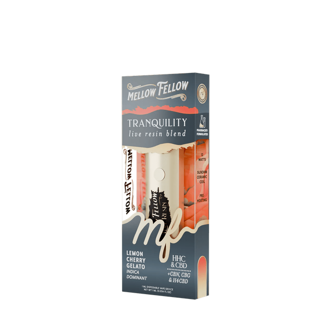 Tranquility Blend - Live Resin 1ml Disposable Vape - Lemon Cherry Gelato (Indica Dominant)-gallery-37327672082638
