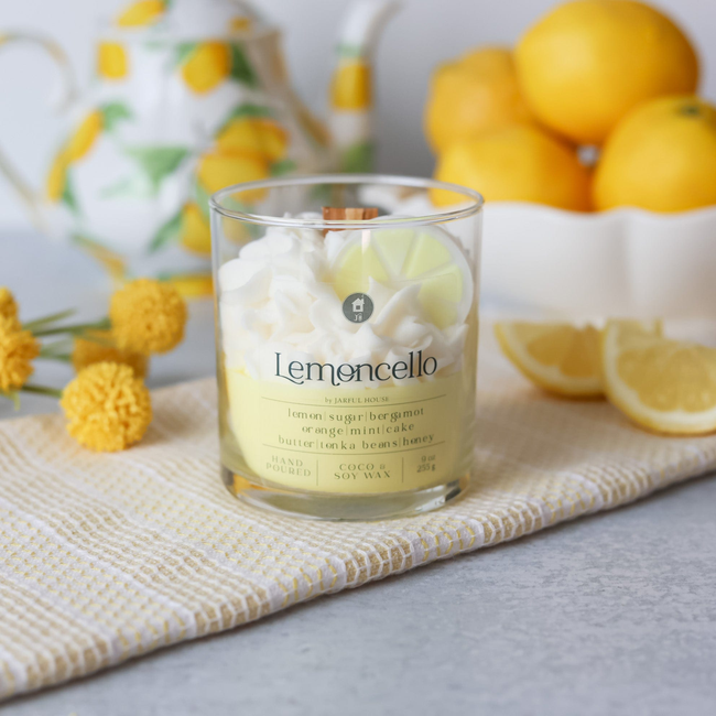 Lemoncello Scented Soy & Coco Wax Dessert Candle-gallery-31309225099334
