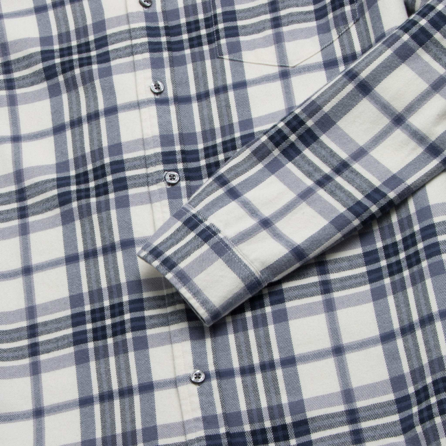 Brian Flannel Plaid Shirt - Jet Stream Combo-gallery-44084182876418