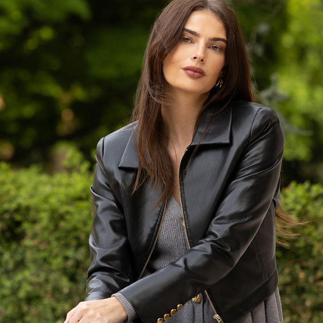 Lola Vegan Leather Jacket-gallery-44405973090554