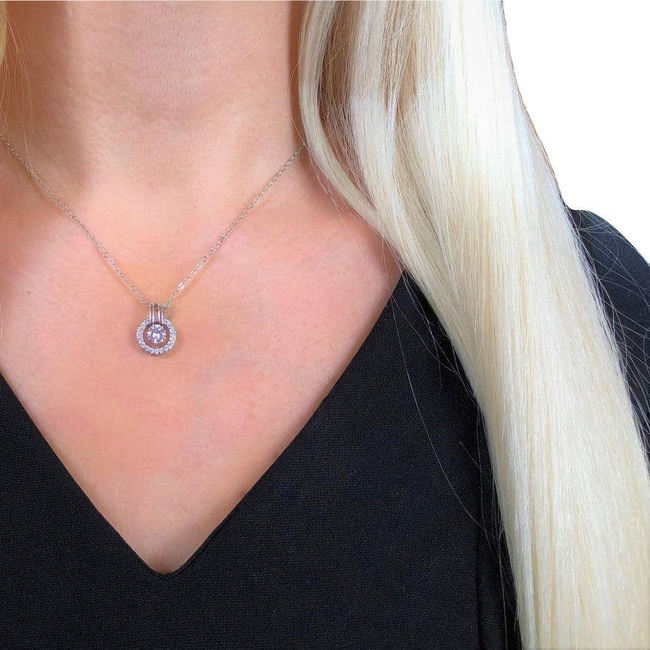 Cubic Zirconia Necklace and Earring Set-gallery-30351774646330