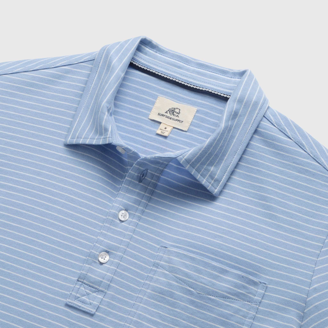 Michael Stripe Polo - Forever Blue Stripe-gallery-45068349997314