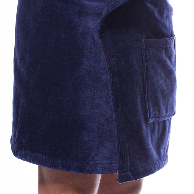 100% Cotton Men Navy Blue Terry Velour Cloth Body Wrap, Bath Towel Wrap-gallery-46194461278467