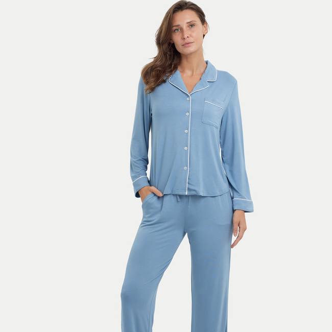 Long Sleeve Bamboo Pajama Set-gallery-41445342478576