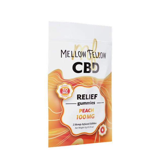 Relief CBD Gummies 100mg - Peach-gallery-39102564729038