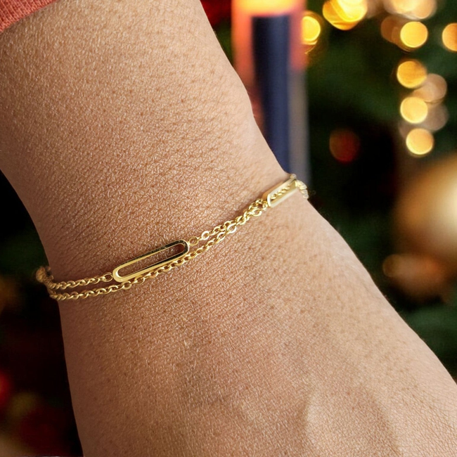 Norma Link Gold Bracelet-gallery-42474167140602
