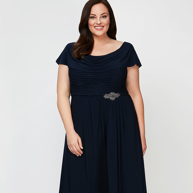 Plus Celeste A-Line Matte Jersey Dress-gallery-42510628585728