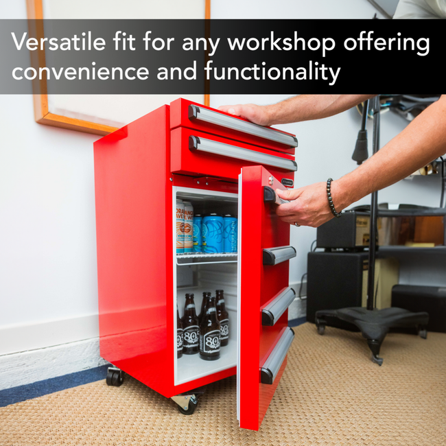 Whynter TBR-185SR 1.8 cu. ft. Portable Toolbox Refrigerator with 2-Drawers and Lock in Red Stainless-gallery-48113106092280