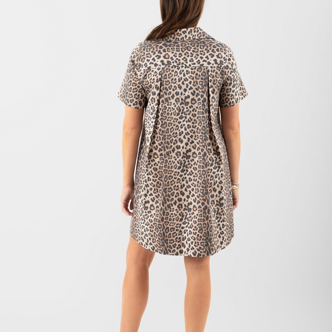 Weekender Short Dress - Khaki Leopard-gallery-50817049067808