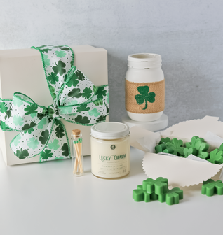 St.Patricks Day Gift Bundle Set Candle + Melts + Matches