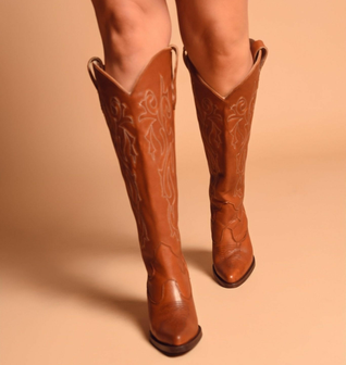 Savannah Brown Wide Calf Boots